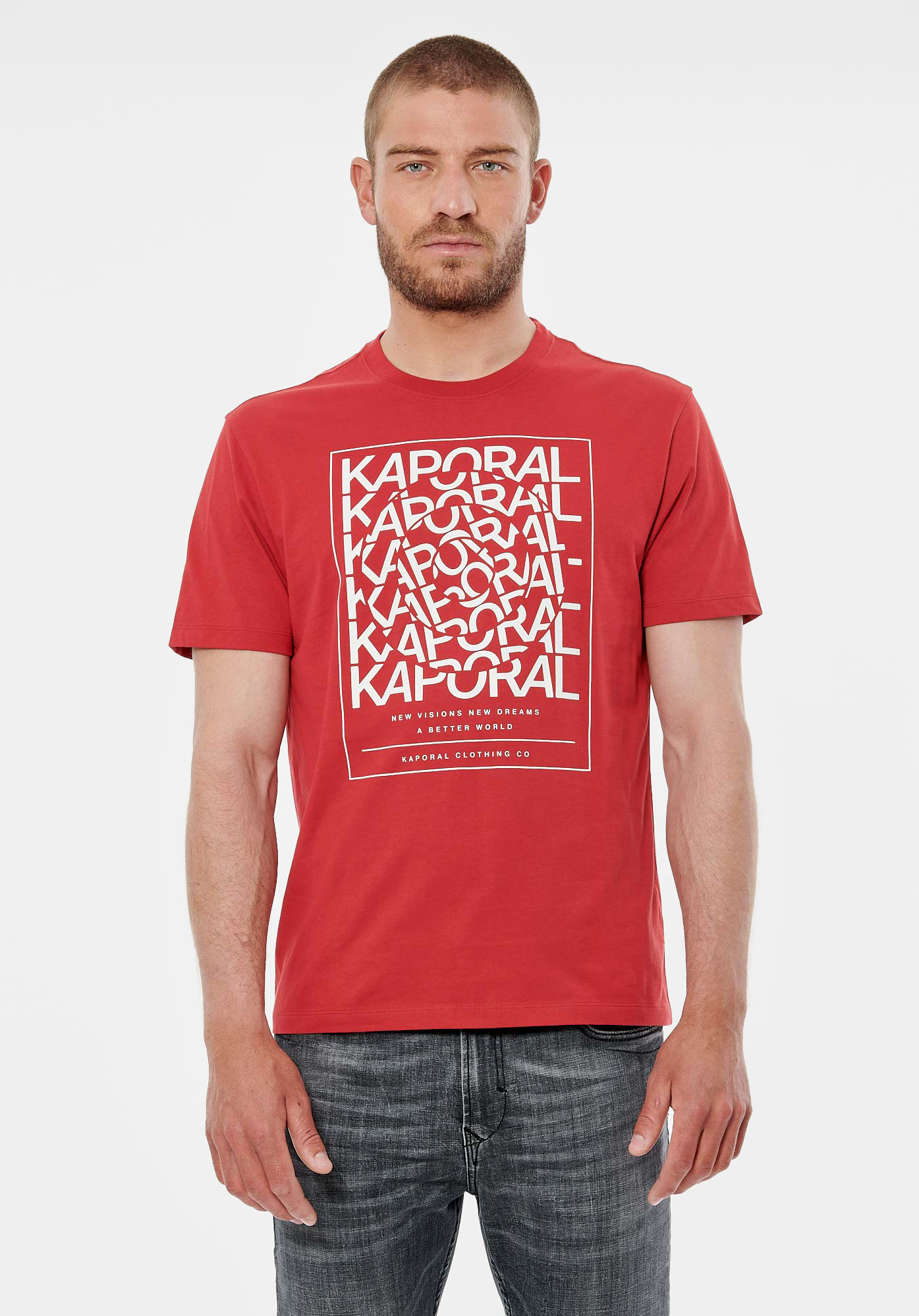 RUMO   T-shirt rouge homme 100% coton bio
