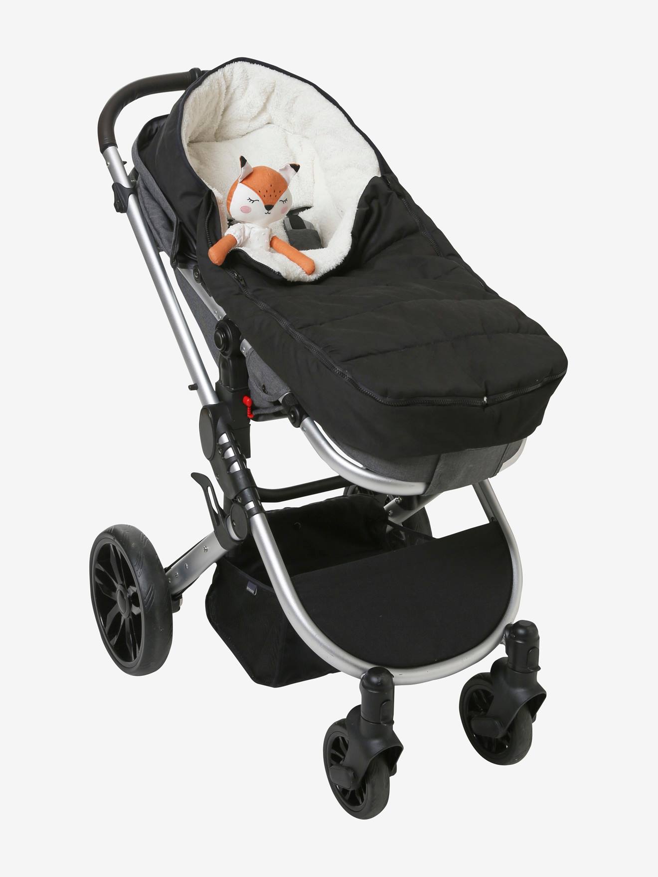 Vertbaudet Fußsack für Kinderwagen, wetterfest - schwarz
