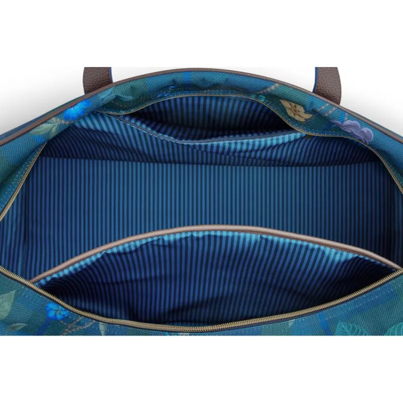 Pip Studio Tovy Weekend Bag Medium Flores Felices - Dark Blue