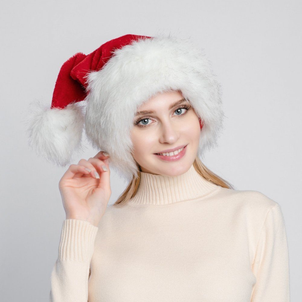 Aatrx Schlapphut Luxuriöse, verdickte Weihnachtsmütze aus Kunstfell (1-St)
