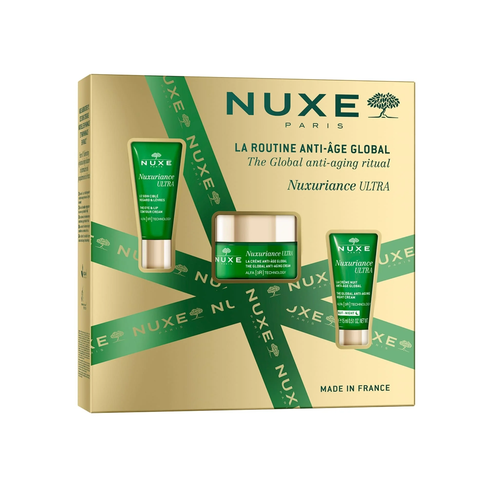 Kit Presente Nuxuriance Ultra - Tratamento Facial Antirrugas com Efeito Global de 24 Horas, Tratamento Facial Antirrugas de 24 Horas