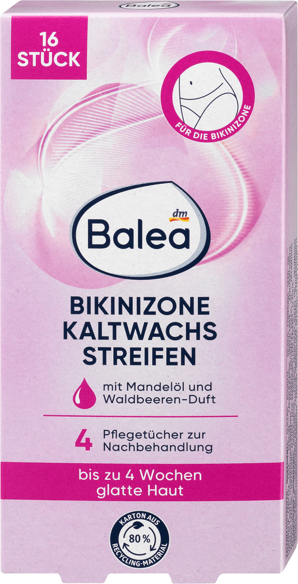 Kaltwachsstreifen Bikinizone, 16 St