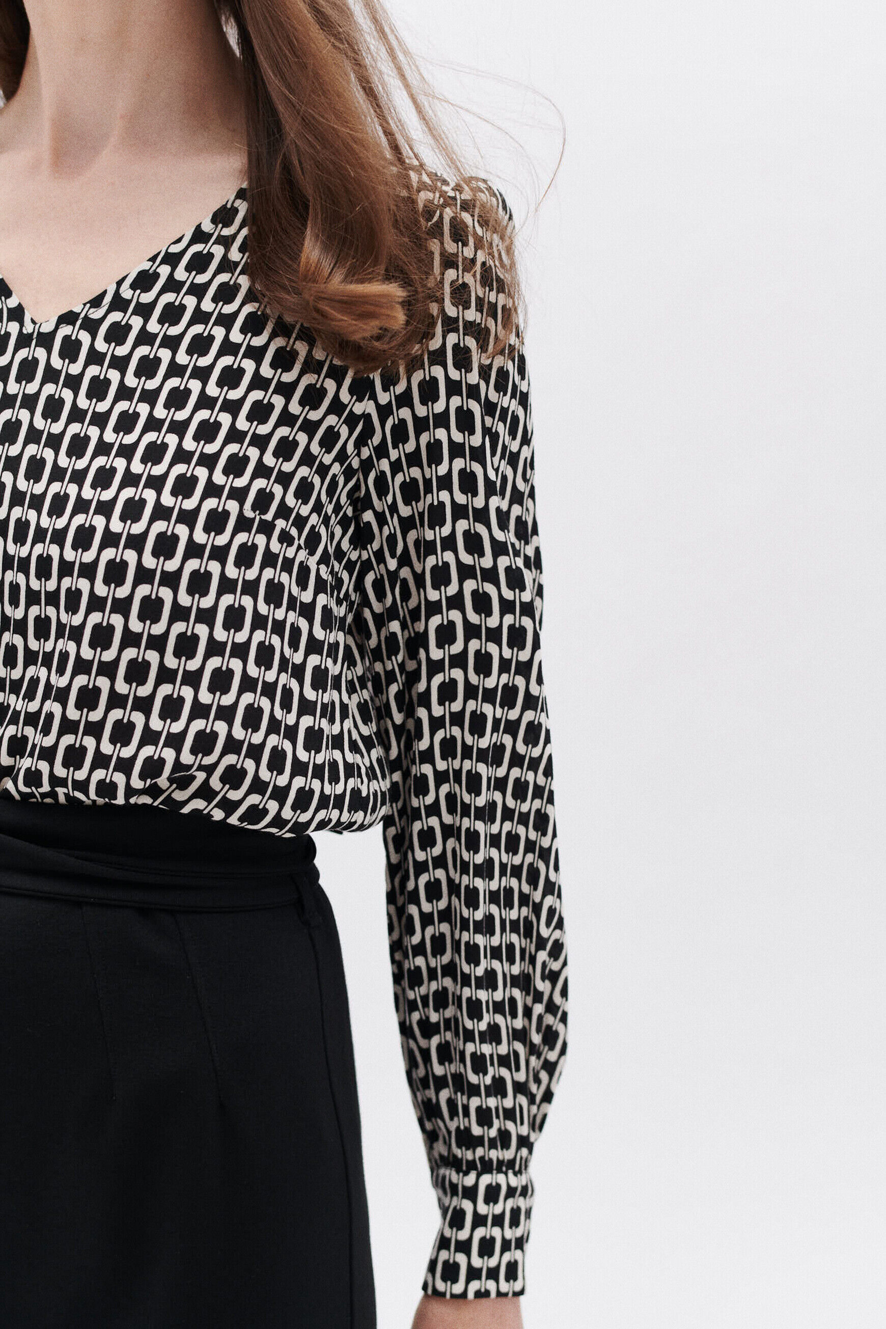 Blouse cara noir femme