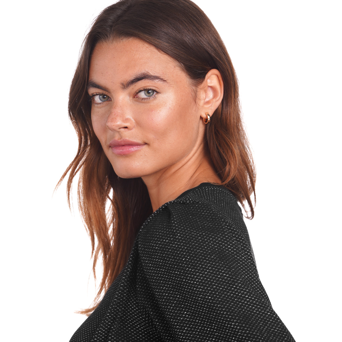 Damen Sweatshirt mit Effektgarn