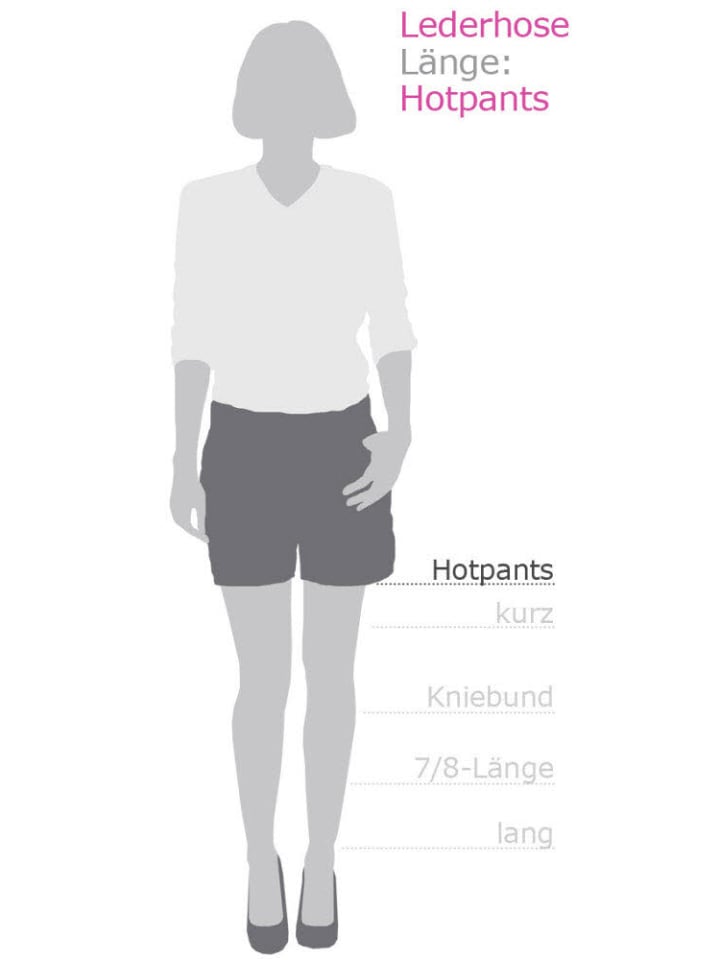 Nübler Lederhose Hotpant Tiana in Silber günstig kaufen