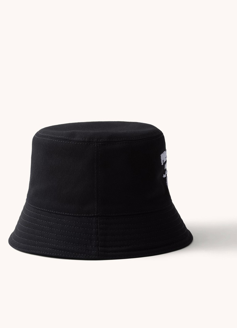 Cappello a secchiello con logo Prada