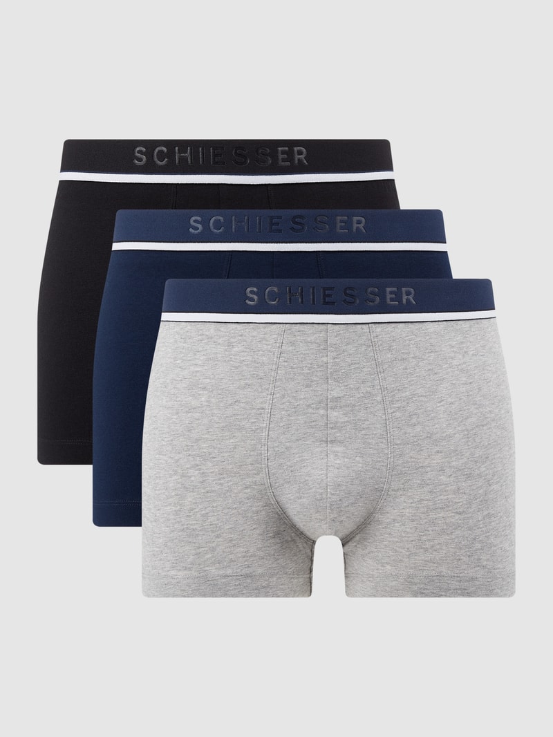 Trunks mit Stretch-Anteil im 3er-Pack in mittelgrau meliert