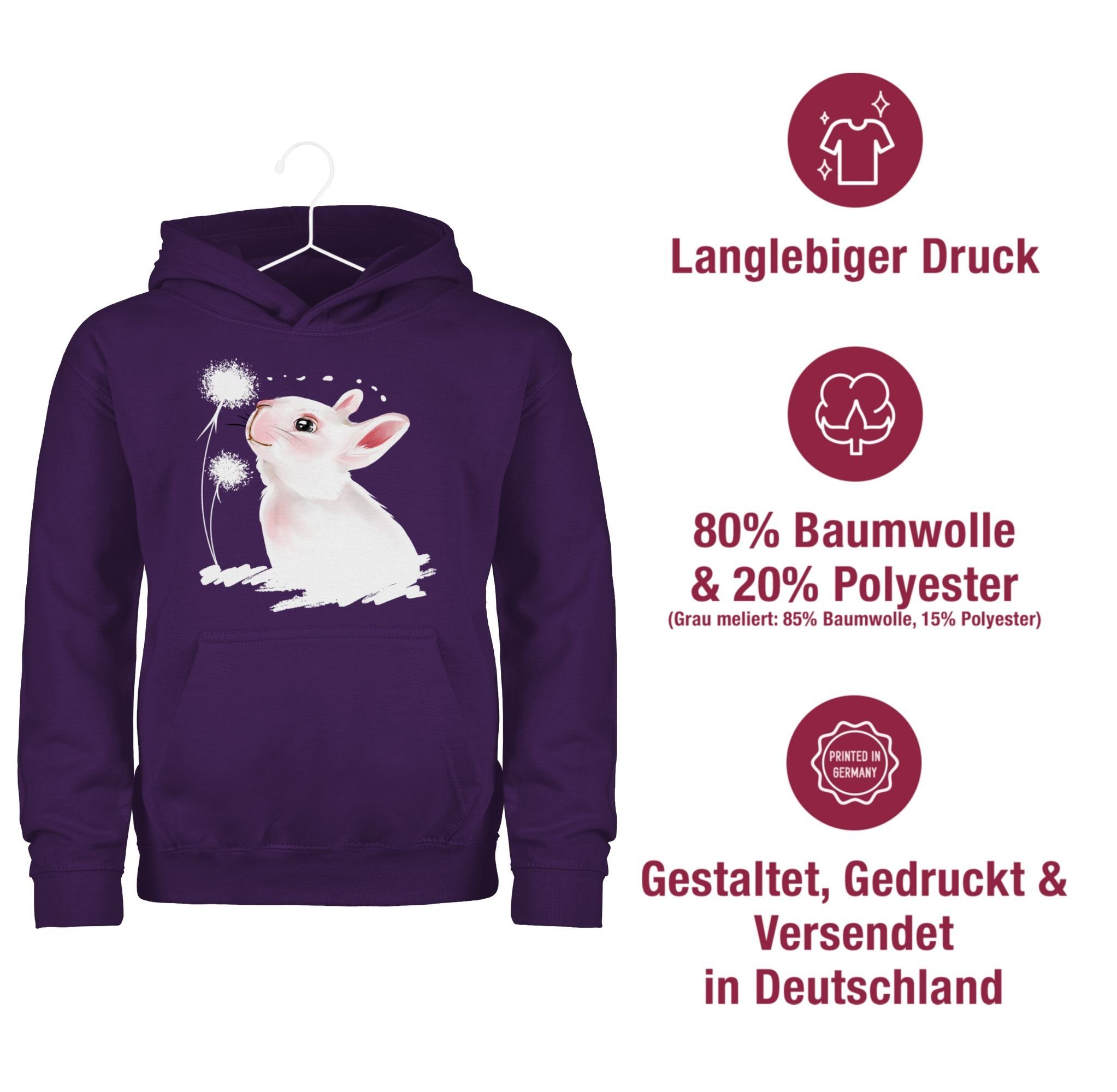 Shirtracer Hoodie Hase mit Pusteblume Geschenk Ostern