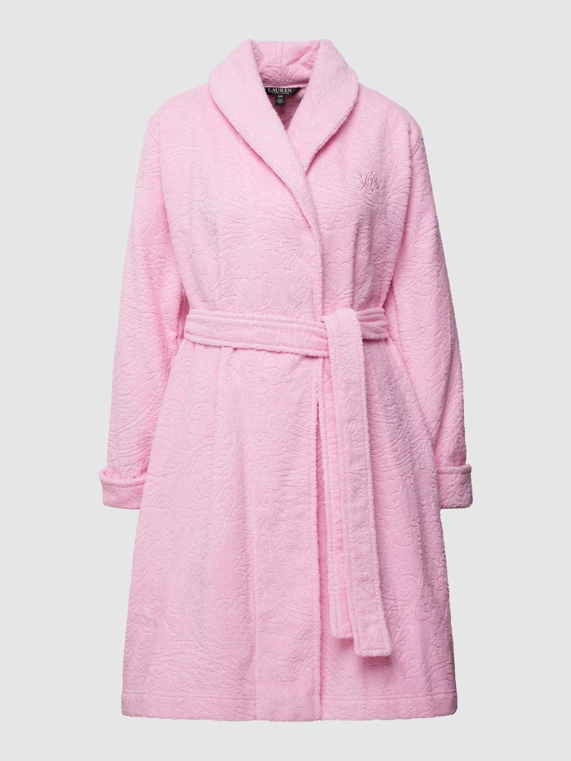 Bademantel mit Strukturmuster Modell 'JACQUARD TERRY ROBE' in pink