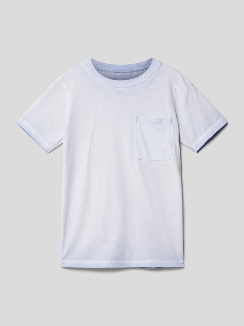 T-Shirt mit Label-Detail in flieder