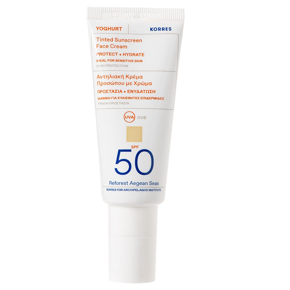 Korres Yoghurt Getöntes Sonnencreme-Gel für das Gesicht SPF50 40 ml