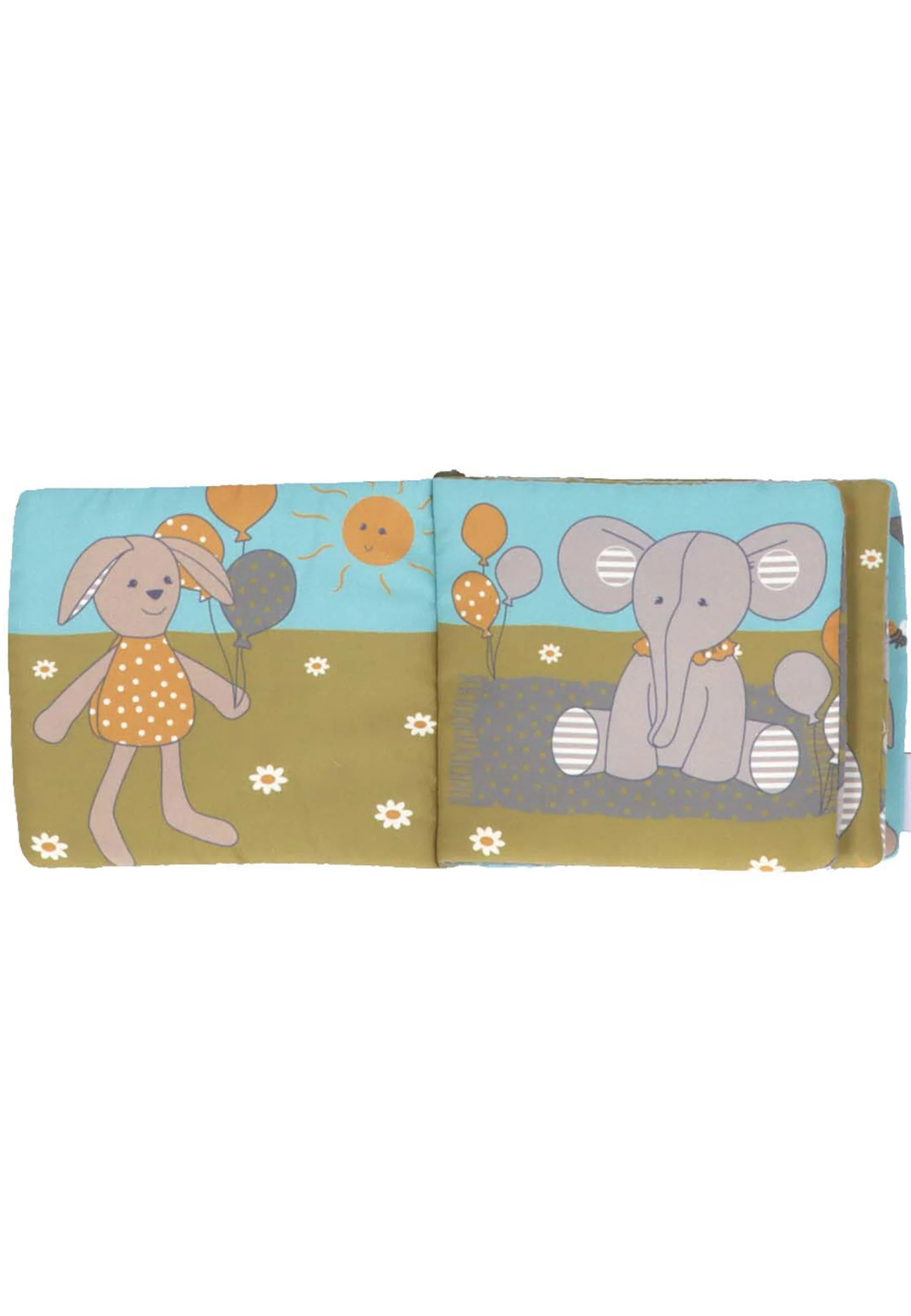 Spielbuch Elefant Eddy in Mittelgrün, zum Anbinden