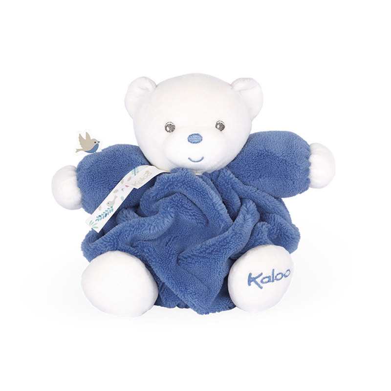 Peluche ourson Patapouf bleu océan Plume 18 cm Kaloo