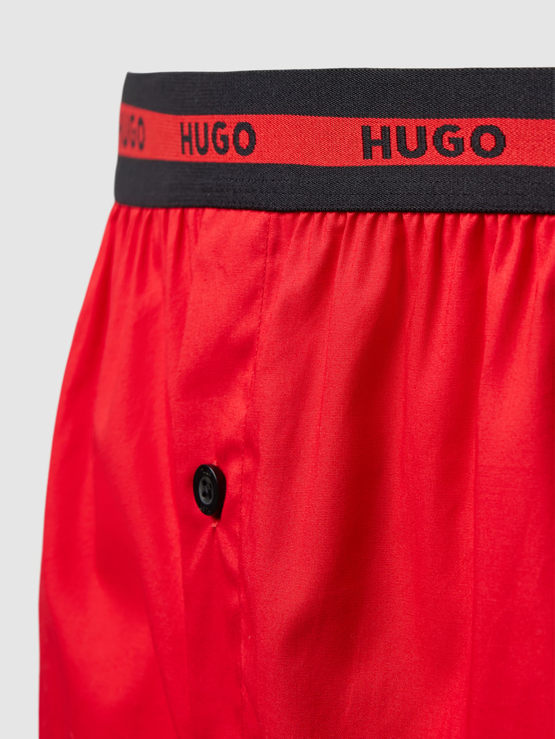 Boxershorts mit Label-Stitching im 2er-Pack in rot