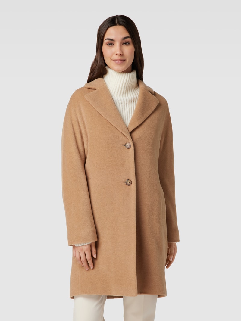 Mantel mit Reverskragen in camel