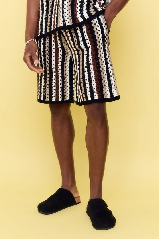 Lockere gestreifte Shorts