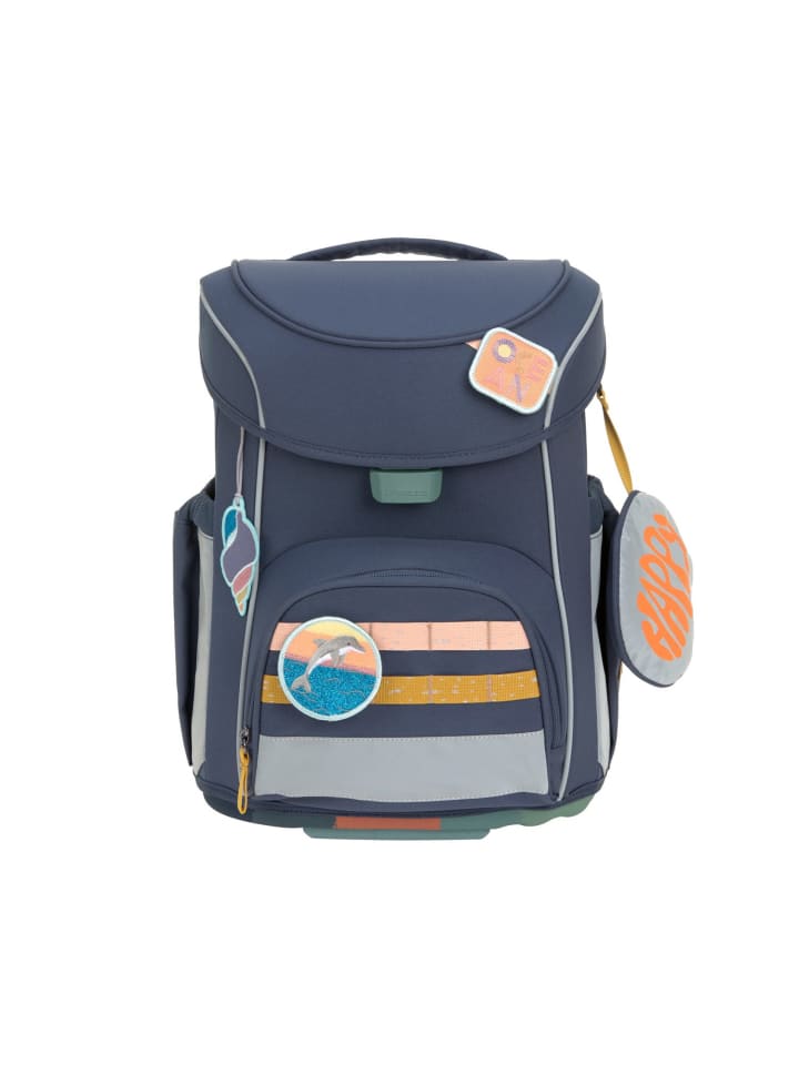 Lässig Lässig Schulranzen Set 7-teilig, Slim Unique navy günstig kaufen onesize