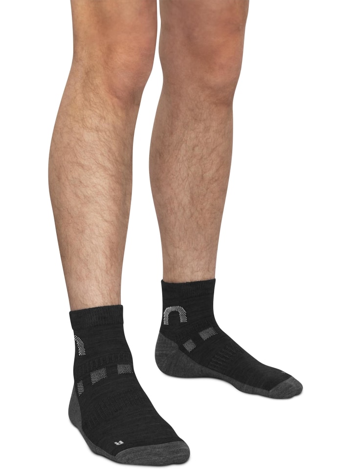 normani 2 Paar Merino-Kurzschaftsocken Lismore in Schwarz günstig kaufen