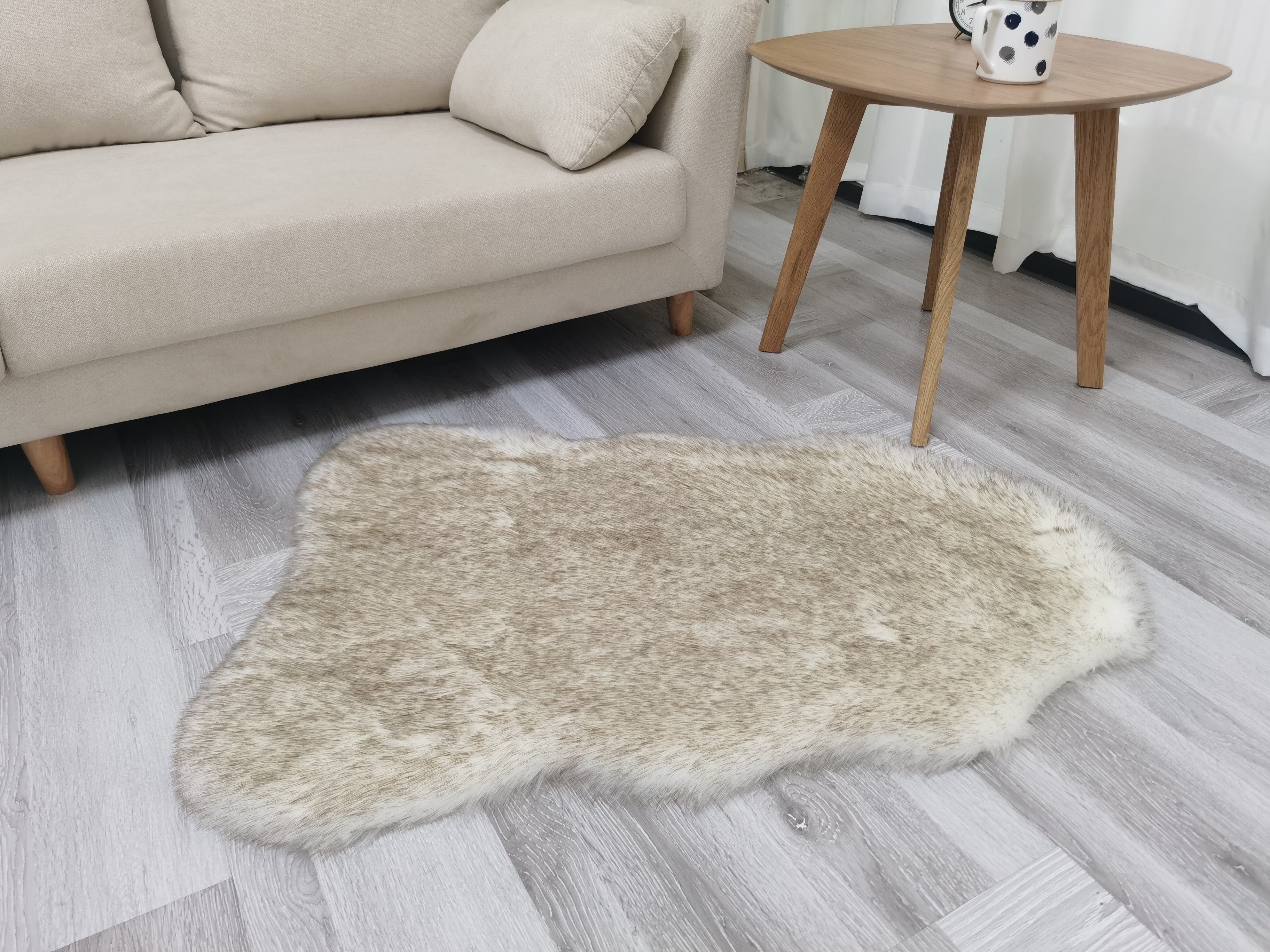 Fellteppich Weiche Teppiche Fellform, für Weihnachtsdeko, Elegear, Höhe: 50 mm, Einfarbig, für Wohnzimmer, Schlafzimmer, Esszimmer, Kinderzimmer