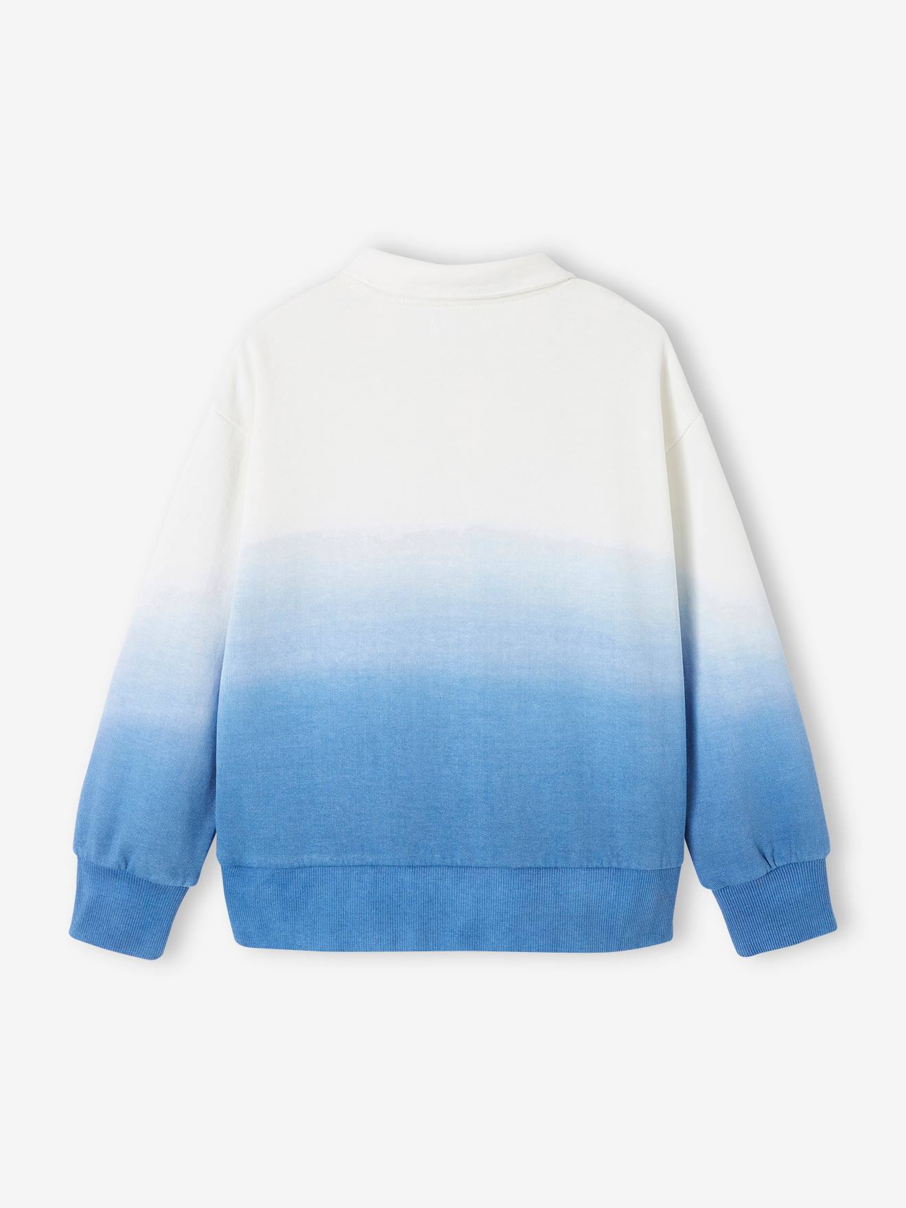Vertbaudet Jungen Sweatshirt mit Polokragen - azurblau