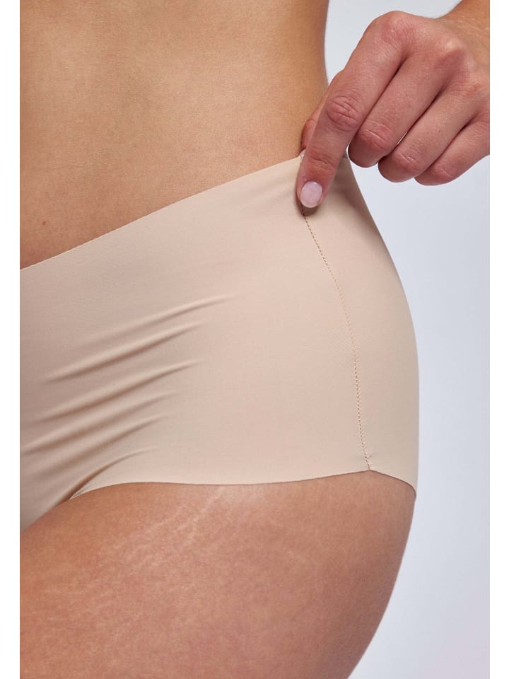 SNOCKS High Waist Hipster aus Mikrofaser 3 Stück in Hellbeige günstig kaufen