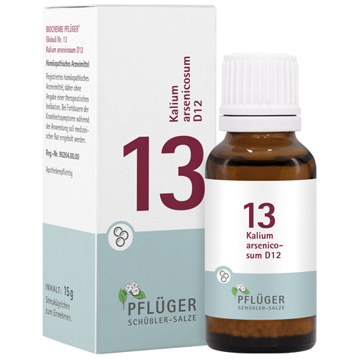 BIOCHEMIE Pflüger 13 Kalium arsenicosum D 12 Glob.  15 g  Globuli