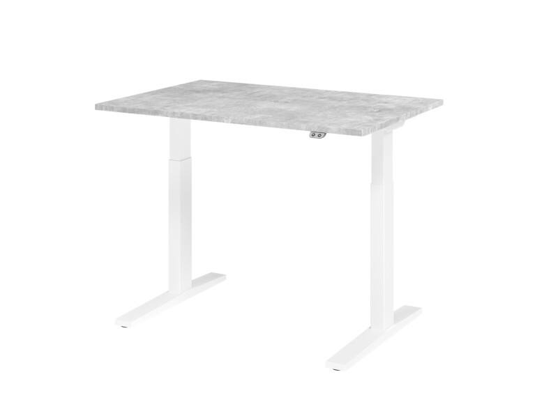 Hammerbacher Sitz-Steh-Arbeitsplatz XMKA12 Beton