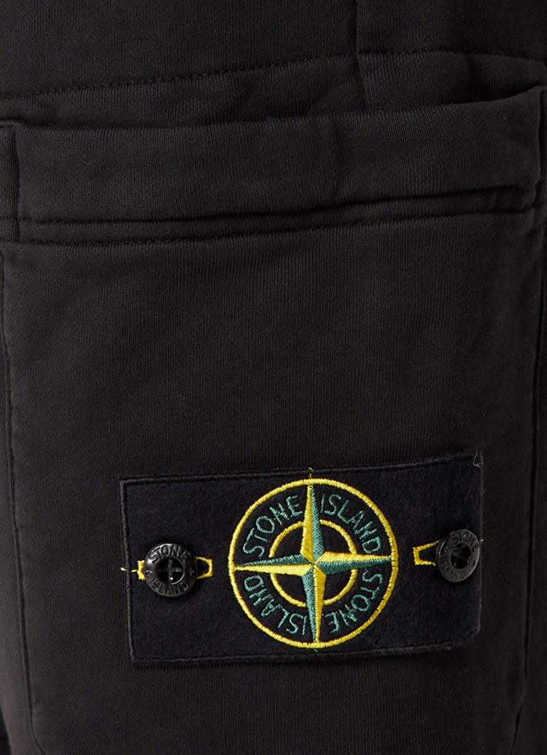 Pantaloni de trening Stone Island 64651 cu logo și picior drept
