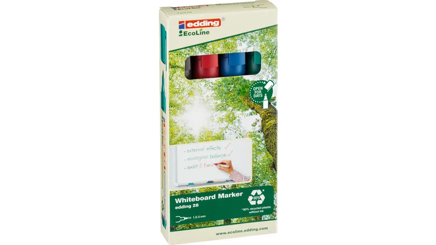 edding e-28 Whiteboardmarker Ecoline 4er Etui