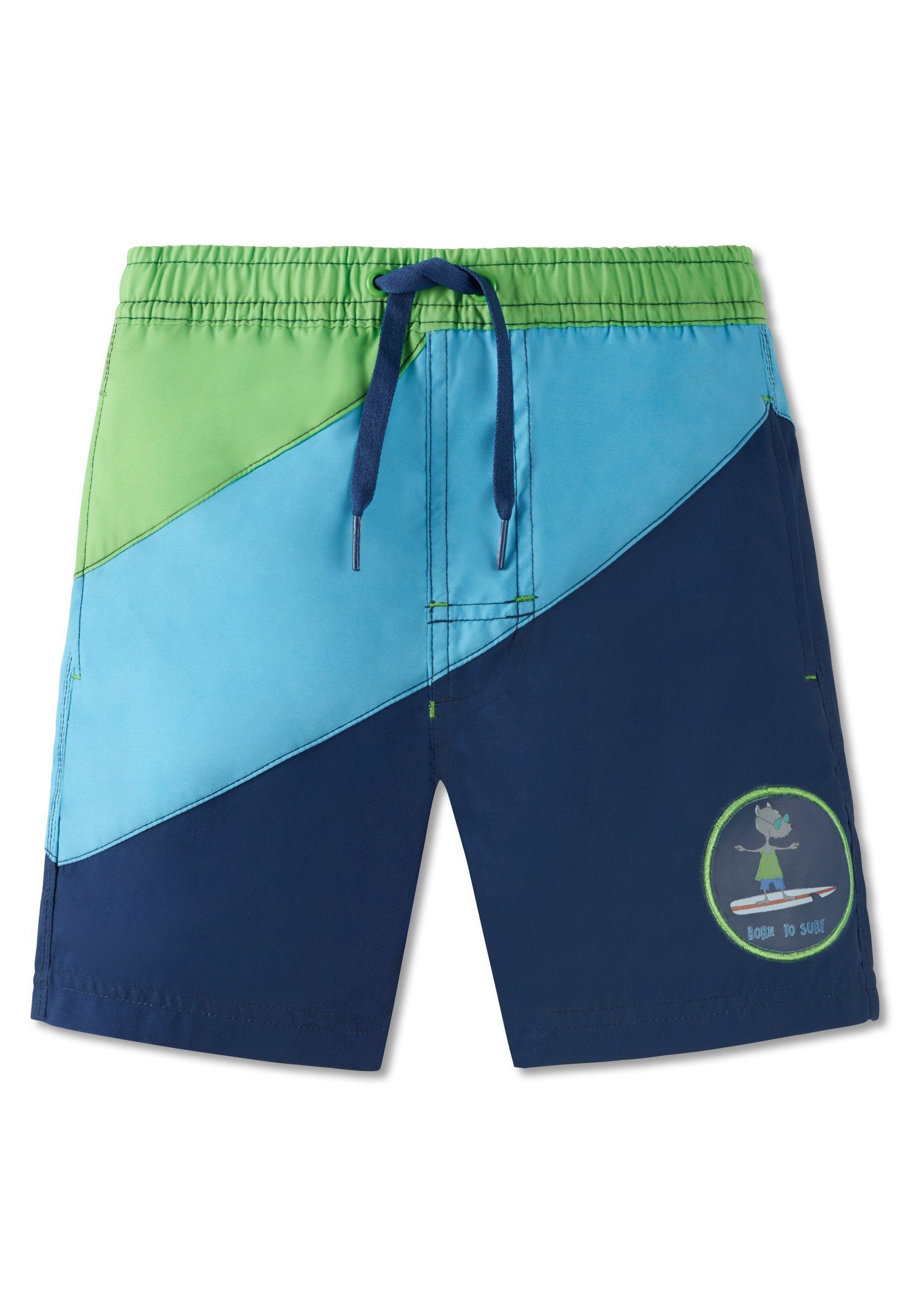 Schiesser Badeshorts Aqua (1-teilig, 1-St., Set) Jungen Badehose Swimshorts, Badeshorts, Webware, Lichtschutzfaktor 40+