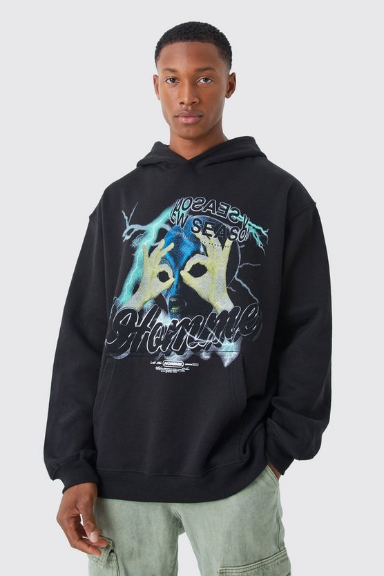 Hoodie mit Alien Homme Print