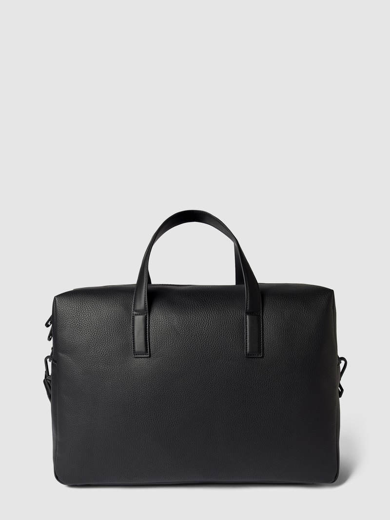 Weekender mit Label-Detail in schwarz