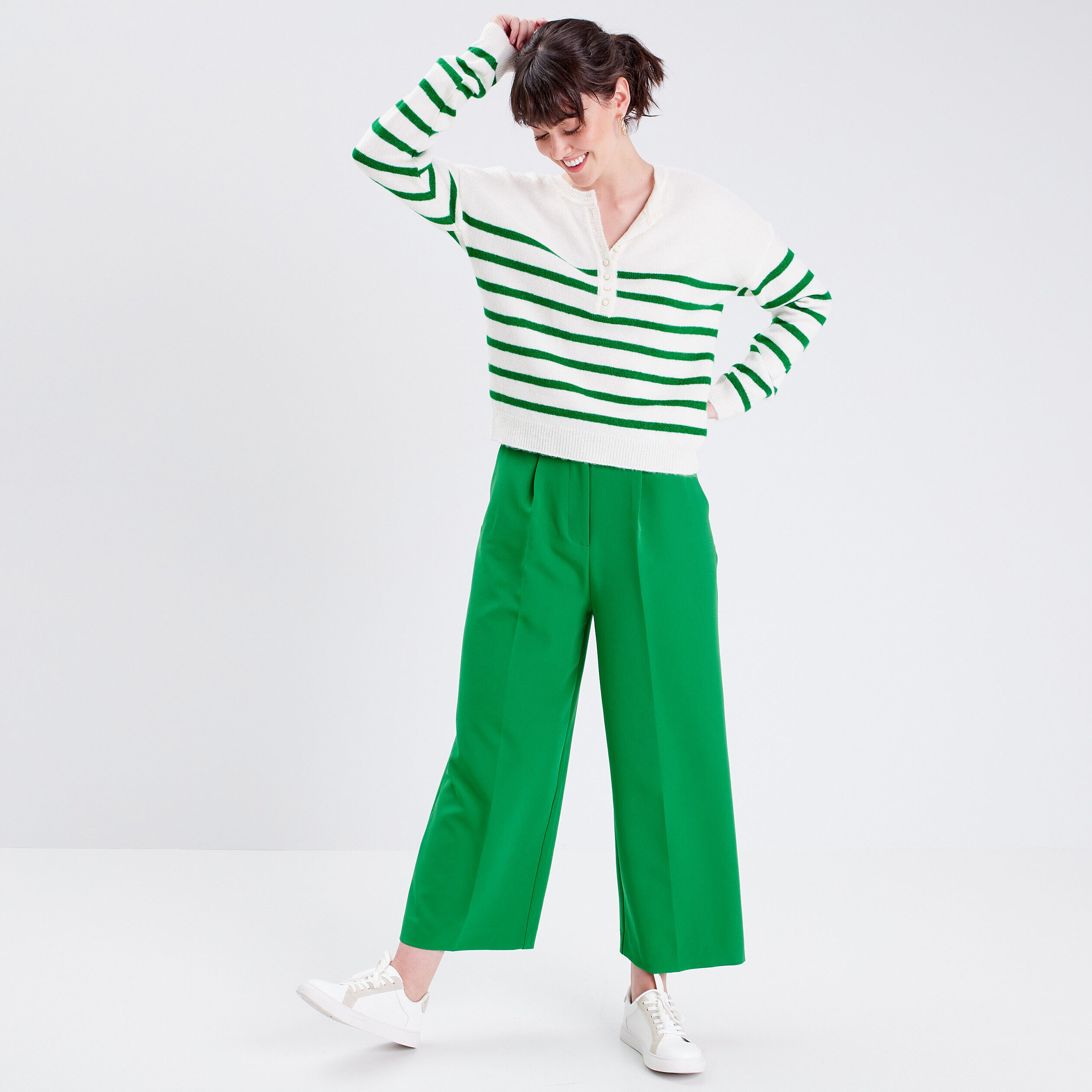 Pull avec boutons ecru femme | Cache Cache