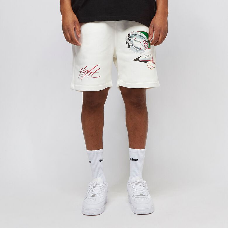 NIKE Flight Artist Fleece Shorts sail/black/university red