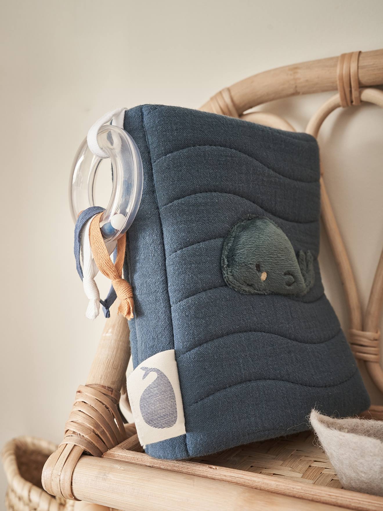 Vertbaudet Baby Foto-Stoffbuch NAVY SEA - blau