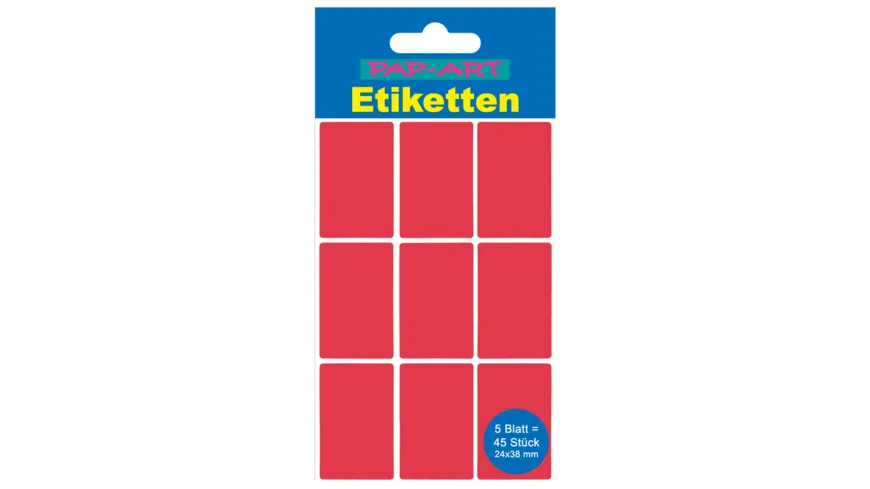 PAP-ART Vielzweck-Etiketten rot 24x38mm