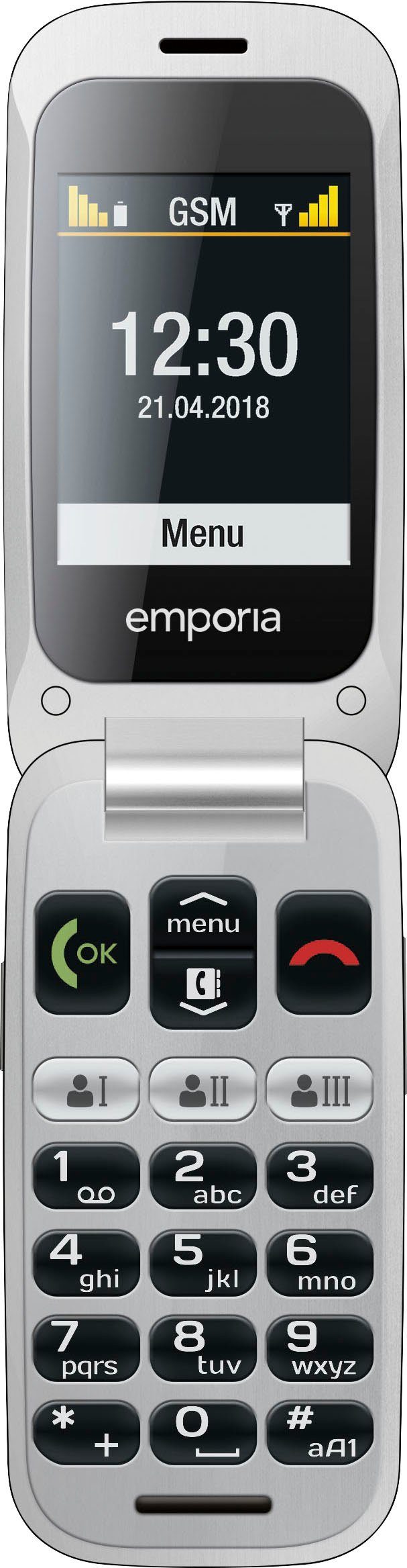 Emporia ONE Seniorenhandy (6,1 cm/2,4 Zoll, 2 MP Kamera, Erinnerungsfunktion für Geburtstage; Notruffunktion;Hörgerätetauglich)