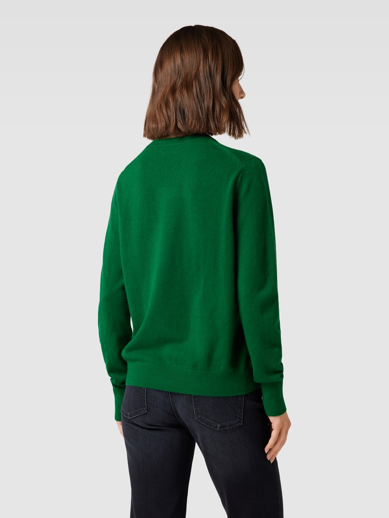 Kaschmirpullover mit Rundhalsausschnitt in grün