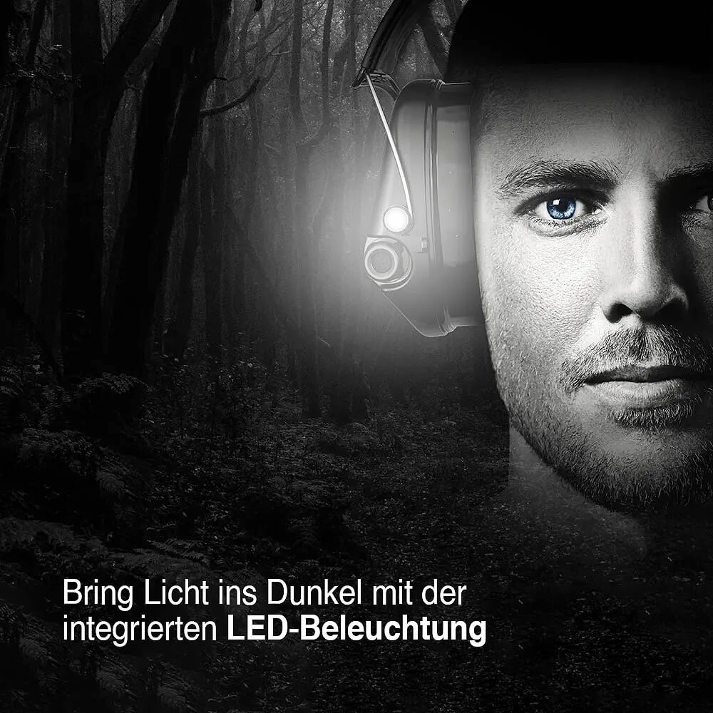 Gehörschutz Pro-X LED Camo mit Gelkissen