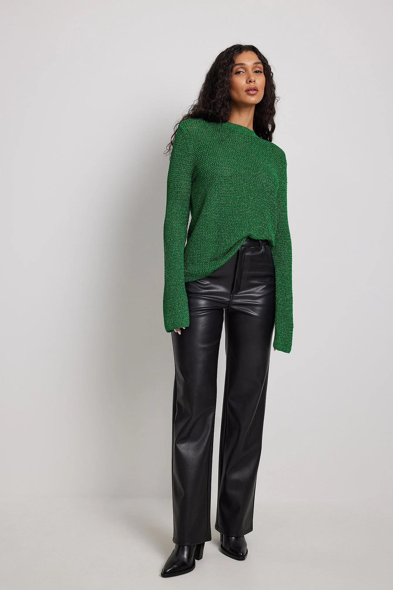 Lurex strickpullover
