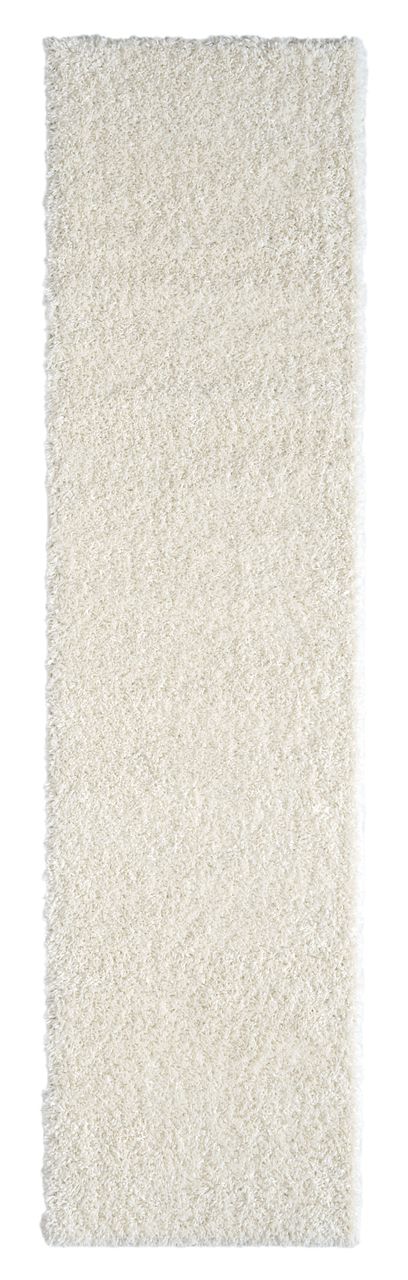 MyFlair Teppich Elodie, 80cm x 300cm, Farbe Weiß, rechteckig, Florhöhe 37mm