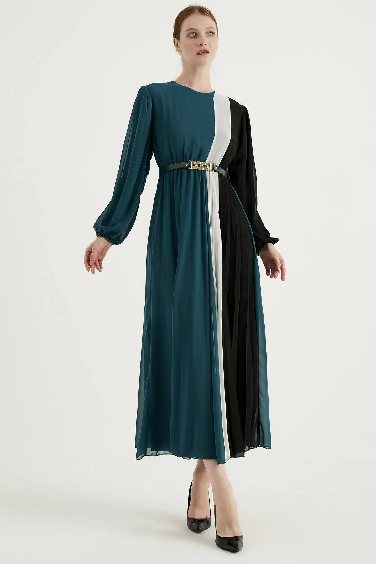 Herita  Kleid - Grün - A-Linie