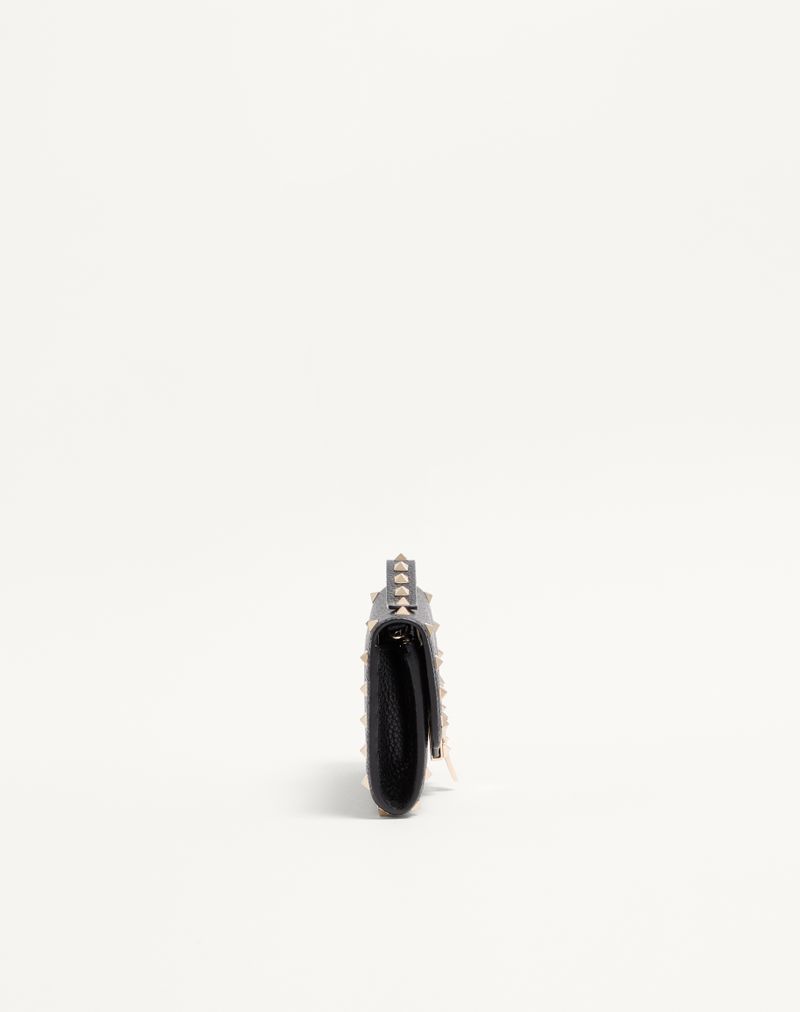Rockstud Chain Wallet in granaatkleurig kalfsleer