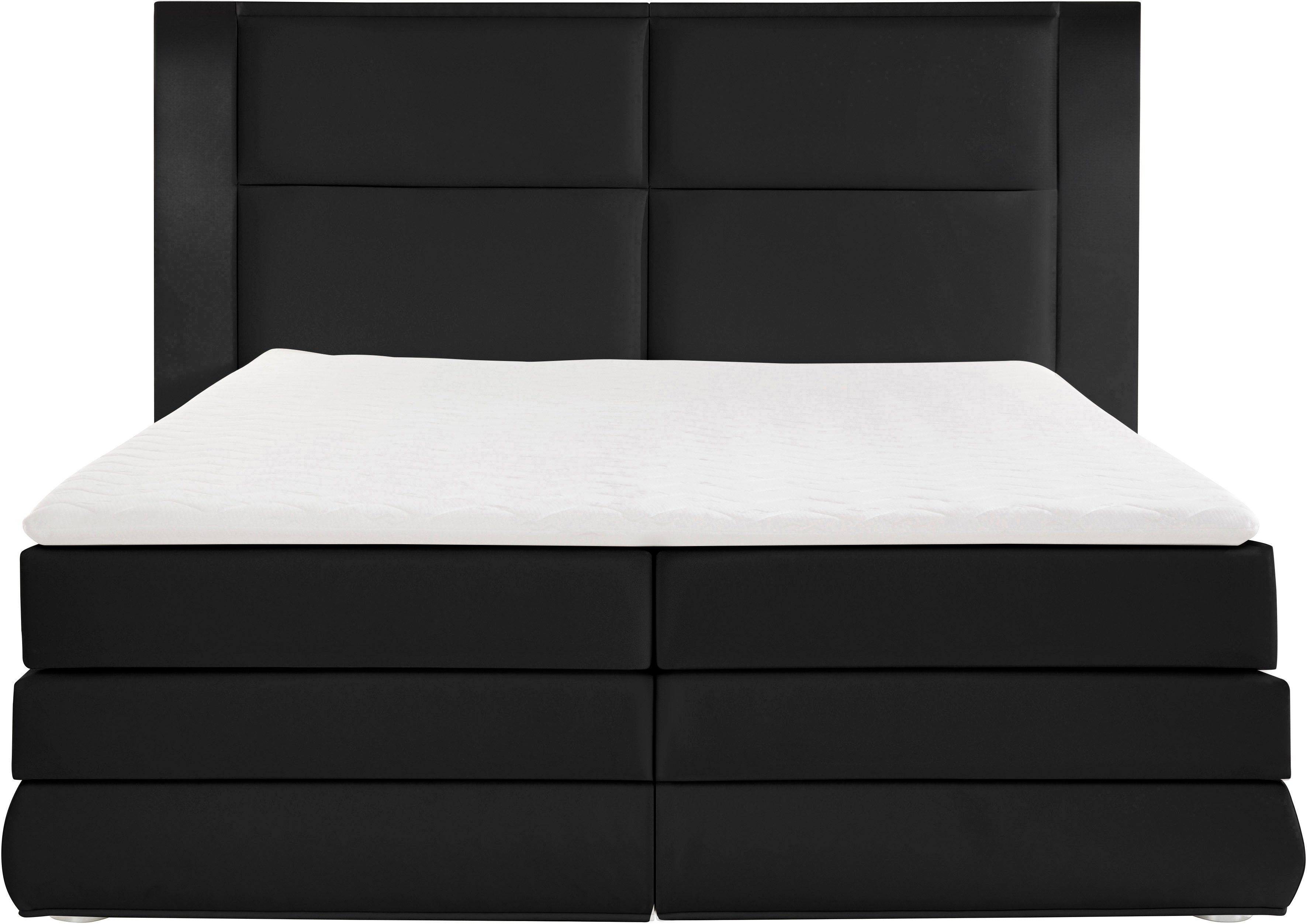 COLLECTION AB Boxspringbett Copenhagen, inklusive Bettkasten, Topper, wahlweise mit LED-Beleuchtung