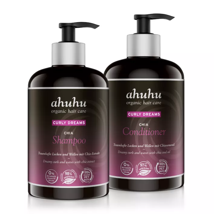 CURLY DREAMS Chia Haarpflege-Set für lockiges Haar 2-teilig XXL