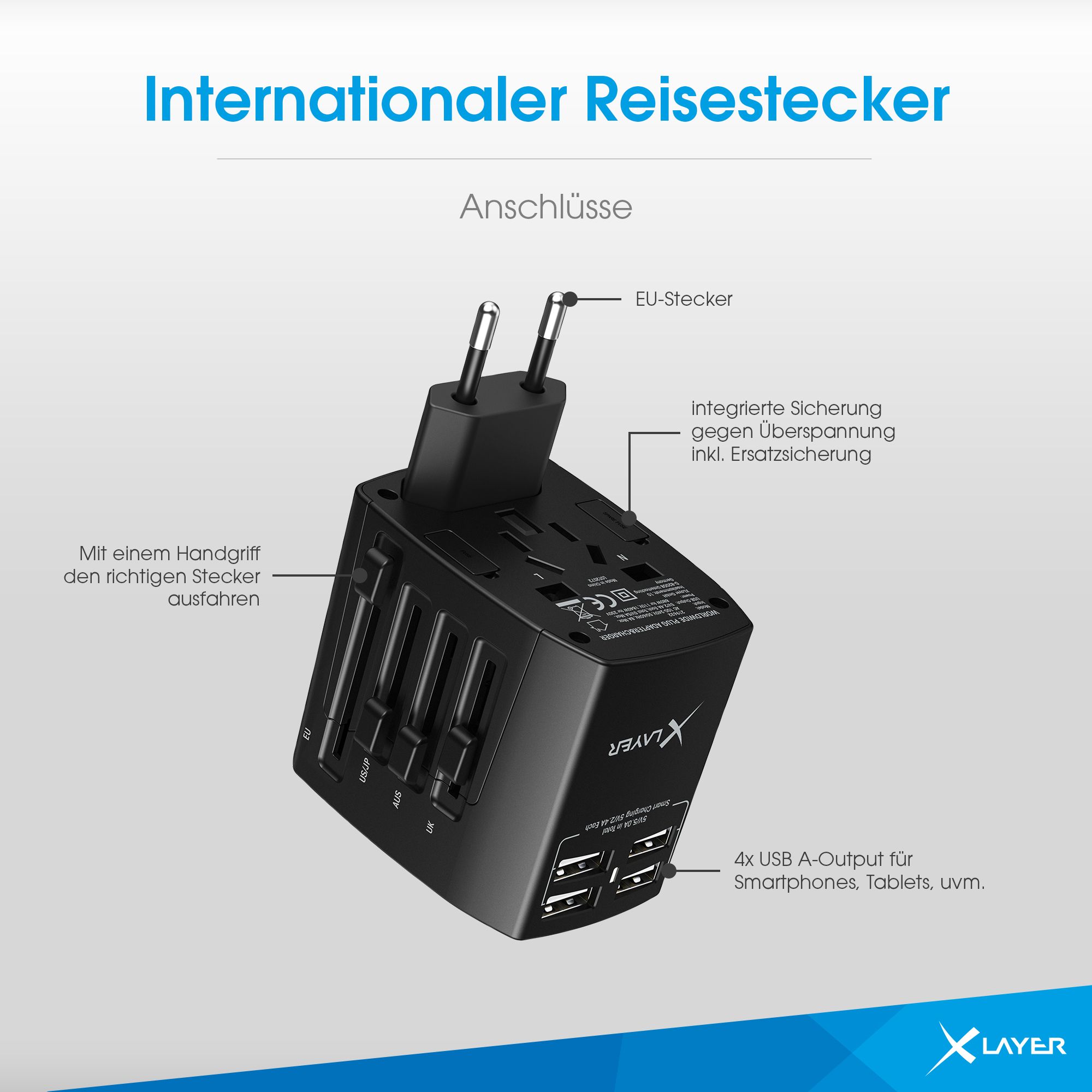 XLayer Internationaler Reisestecker
