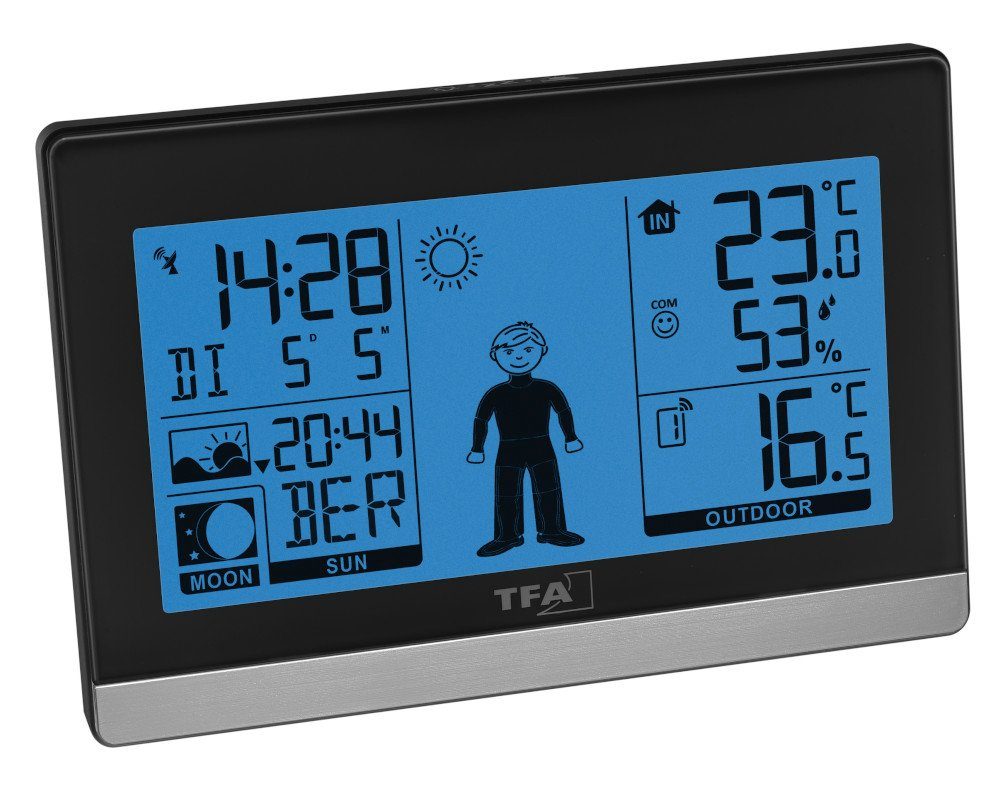 TFA Dostmann Weather Boy Mega TFA 35.1159.99 Funkuhr 2 Display digital Funkwetterstation