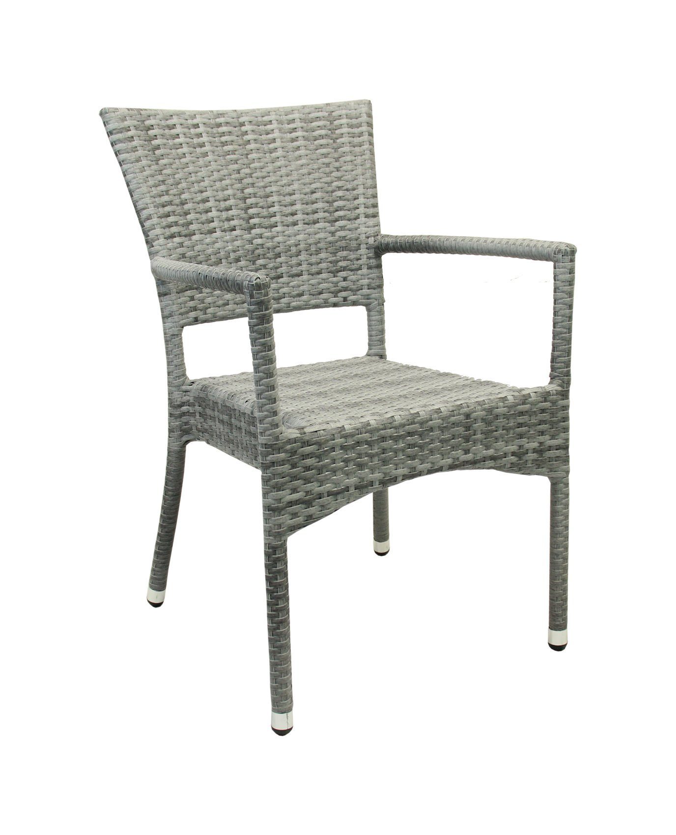Konway Stapelstuhl ROM (4 St), 4x KONWAY® ROM Stapelsessel Granit Premium Polyrattan Sessel