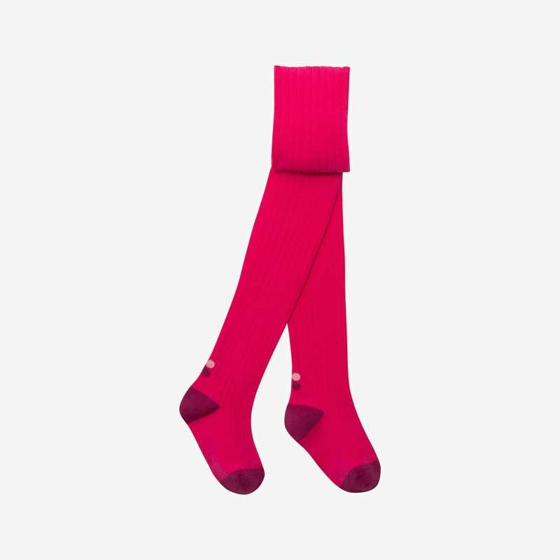 Collants bébé fille roses côtelé Catimini
