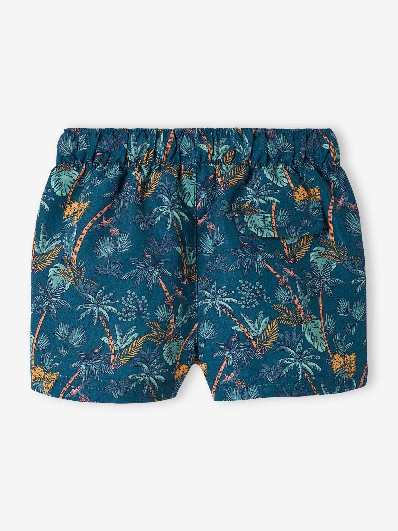 Vertbaudet Bedruckte Jungen Baby Badehose Oeko-Tex - grün bedruckt